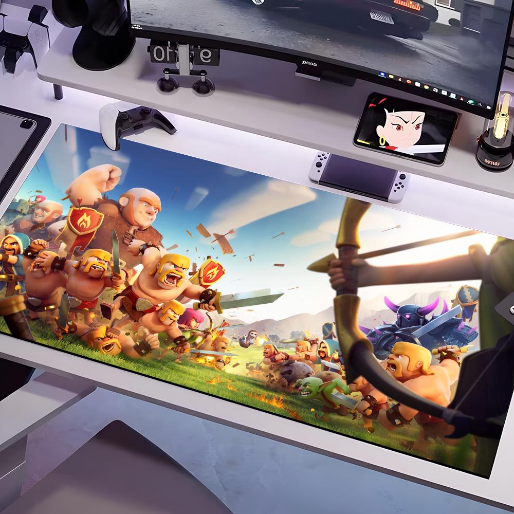 

C-ClashS Of C-clansES Mouse Pad Multiple Sizes Large Square Computer Office Game Table Mats Rubber Anti-slip Mousepads 600x300x2mm
