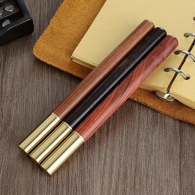 0.5mm Wooden Copper Metal Gel Pen High-end Business Office Signature Black Ink Pen School Stationery Gift