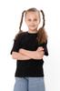 T-shirt for Girls – Soft Knitted Fulicra with Rhinestones, Straight Cut, Various Colors Summer 6414-105-5 HC