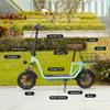 iScooter I12 12-inch Electric Scooter - 35km Range, 500W Motor, Dual Suspension System, Foldable + Seat, Convenient for commuting,Green