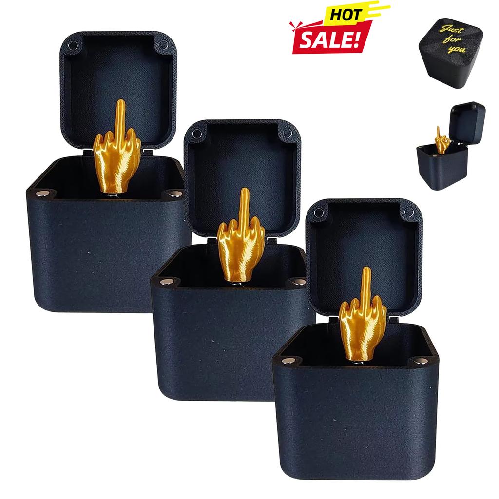 Christmas Interesting Prank Gift Middle Finger In Box Christmas Box Funny Creative Gifts Office Desk Decoration Home Decoration