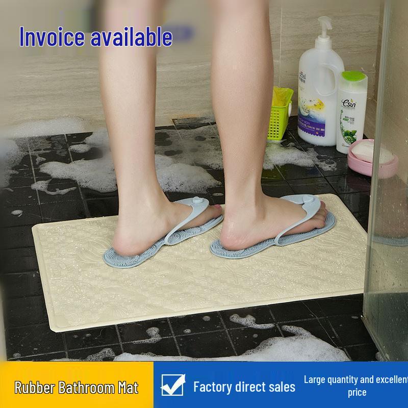 European-Style Anti-Slip Rubber Bathroom Mat for Hotels and Guesthouses