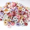 50Pcs Mini Multicolor Artificial Rose Flowers Heads Silk Fake Flowers for Home Dceor Wedding Decora Craft Wreath Gifts Accessory