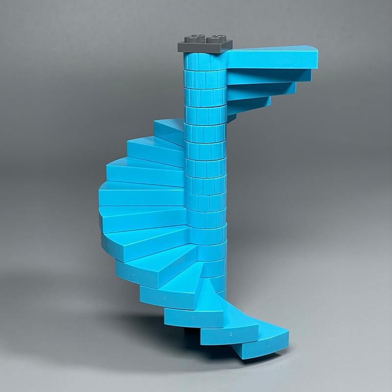 MOC Staircase Bricks 7x4x6 - 5pcs Straight Open Steps 30134 for Modular Building Blocks, DIY Construction Stairs Ladder for City
