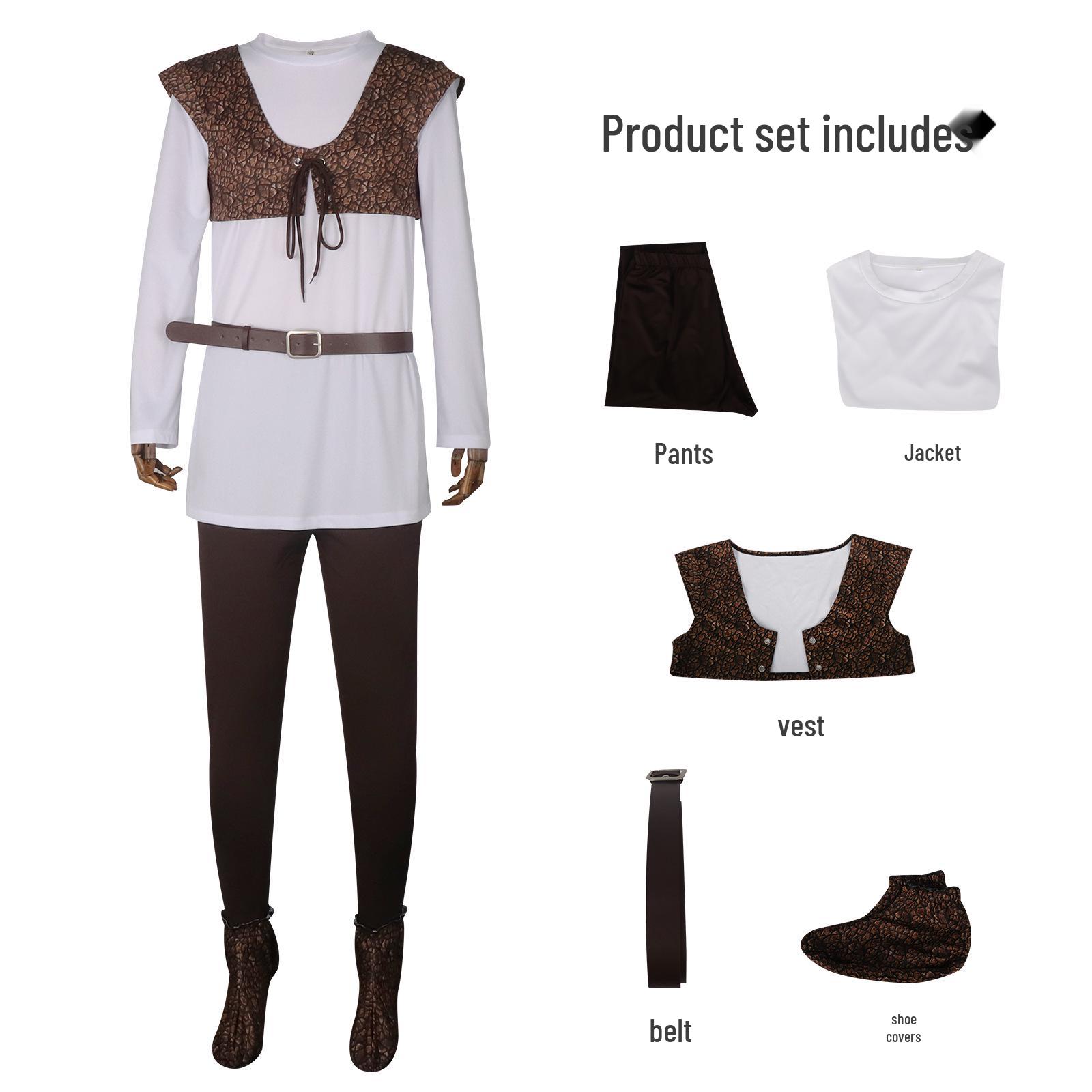 

Halloween Shrek Monster Cosplay Costume Set for Stage Performances Medium