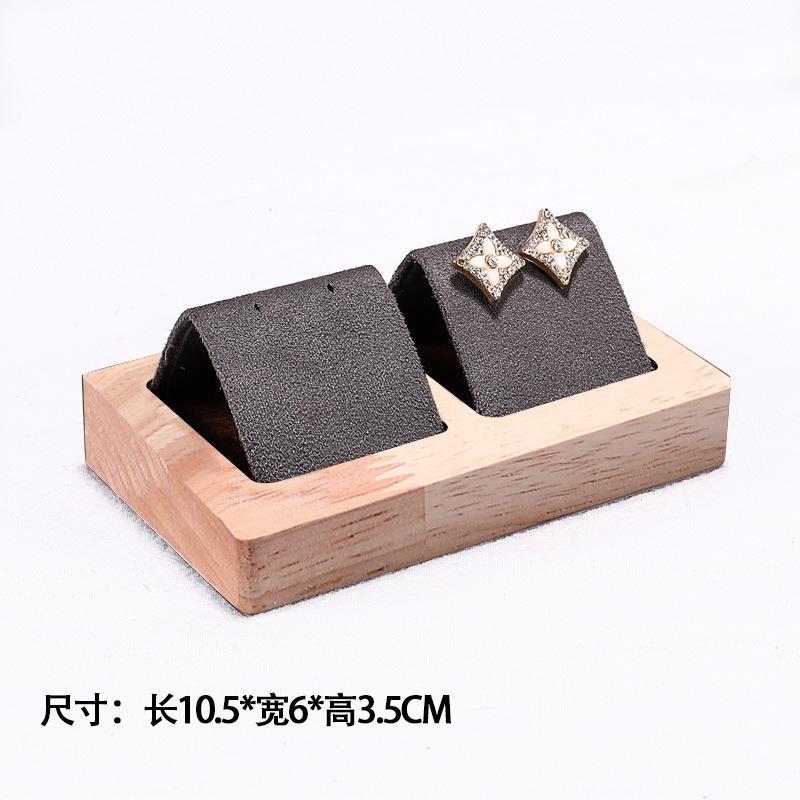 Solid Wood Counter Props Jewelries Rack Ear Jewelry Display Rack Various Types of Jewelry Decoration Racks Velvet Earring Holder