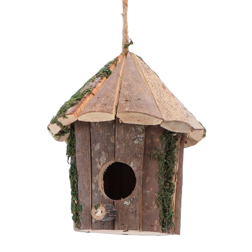 Wooden Bird House Decorative   Birdhouse with   Guard for Outdoor Courtyard Backyard