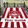 Custom Name Aberdeen Crystal Velvet Floor Rug Personalized Text Soft Carpet Home Decor