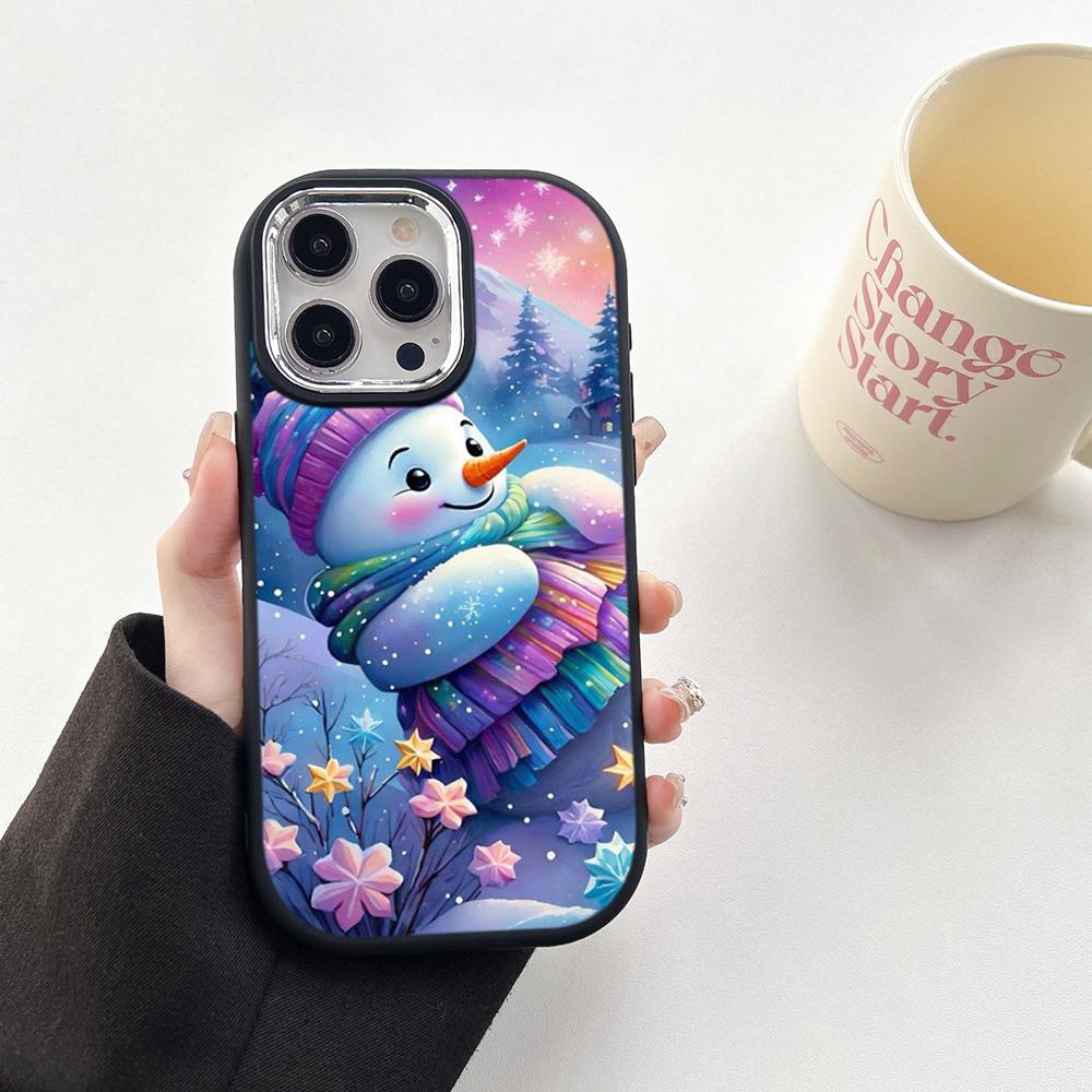 N116 Crăciun Fericit La mulți ani de artă Huse de telefon moi pentru Samsung S24 S23 A15 A12 A35 A54 Infinix Hot 40i Placare Cadru de protecție pentru cameră Capac din spate