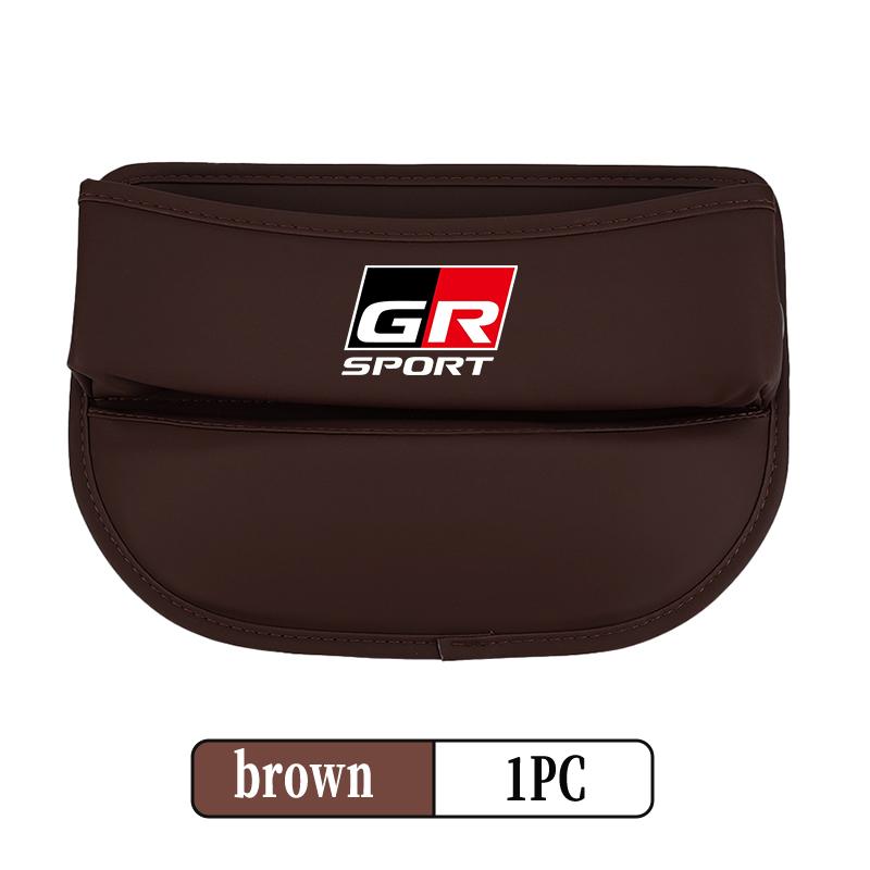 For Toyota Car Seat Organizer Leather Crevice Storage Box Auto Accessories GR MN Corolla Yaris Aygo Prius RAV4 Crown CHR Camry