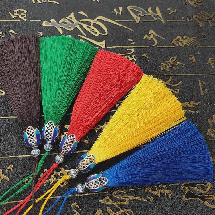 Cloisonné Blue Tassel Crown & Bookmark Accessory