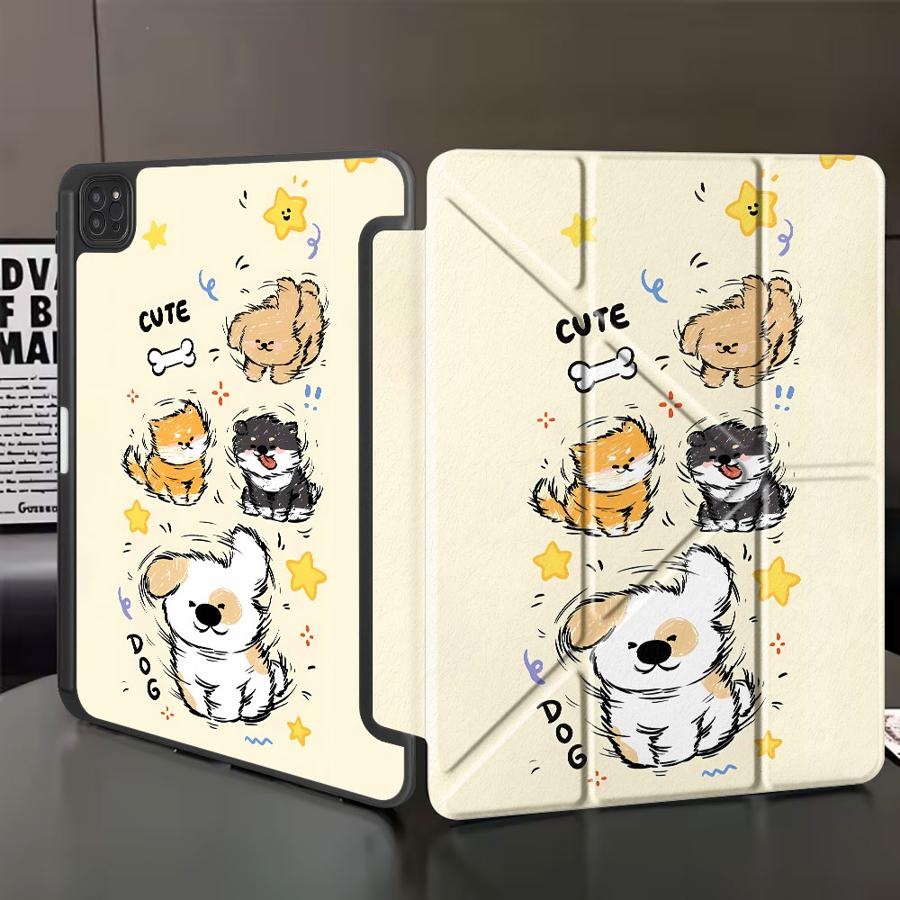 

Чехол-планшет Happy Dog для iPad Air 4 5 M3 M2 1 2 M4 11 дюймов Mini 6 7 Pro 11-го 10-го 9-го 8-го 7-го 12,9 дюйма Pro 2025 Держатель Чехол iPad Mini 7 8.3