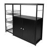 Kitchen Storage Cabinet Multifunctional Floor Standing Sideboard Cabinet Microwave Shelf Organizer