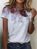 Unisexs Summer Casual Roundneck Shortsleeve Tshirt Simple Dragonfly Print Elegant Tshirt Stylish Unisexs Top