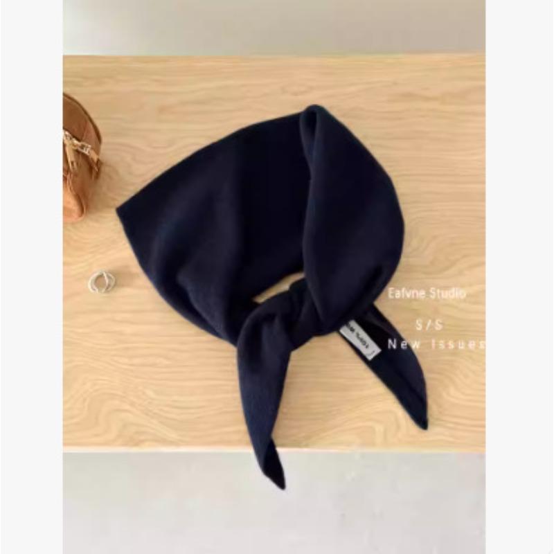 All wool Knitted Triangle Scarf Autumn and Winter Solid Color Versatile Shawl Vest Warm Shoulder Pads