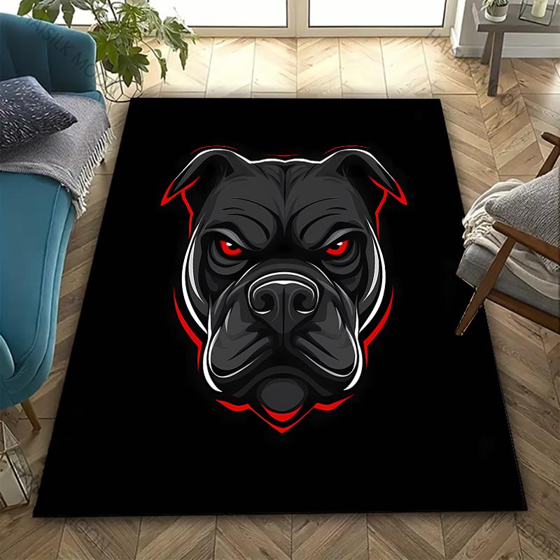 3D HD APBT American Bully and Pitbull Carpet New Release! Rug for Living Room Bedroom,Office Areas,Durable Machine Washable Mat