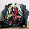 Marvel Heroes Moon Flannel Blanket Super Soft Warm Cozy Blanket For Sofa Bed Office Travel Allseason Home Decor Gift