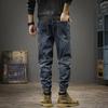 Autumn Trendy Jeans Men's Loose Ties with Large Size Casual Trousers Spring and Autumn New Harem Pants