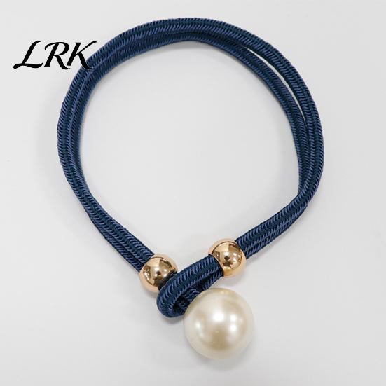 Faux Pearl Curtain Tieback 1Pc Tieback, Woven Rope Adjustable Holder, Stylish Windproof Ties Bead End Draperies Holder for Living Room Bedroom