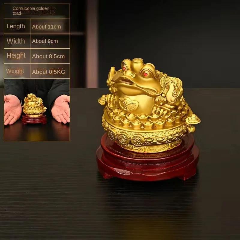 

Copper Golden Toad Ornaments Treasure Three-legged Golden Toad Home Office Decor