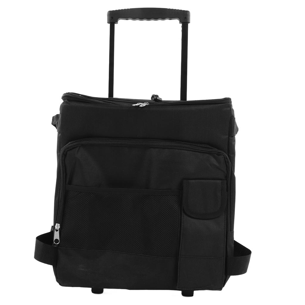 Borsa termica portatile con ruote da 43L, doppia cerniera, impermeabile, isolata, con maniglia, per picnic e campeggio