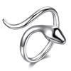 Huitan Modern Novel Snake Rings Glossy Exquisite Gorgeous Finger Accessories for Women Charming Stylish Funny Party