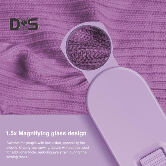 Retractable Seam Opener Stitch Remover with 1.5x Magnifying Glass Portable Thread Remover for Sewing Quilting Needlework Patterns