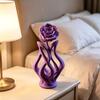 Hollow Design Rose Sculpture Modern Style Desktop Decoration Abstract Art Ornament Desk Accessory