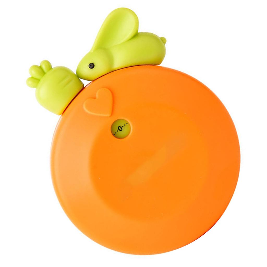 Kitchen Timer Cute Cartoon Adsorption Type Mechanical Countdown Timer for Classroom Home Laboratory Reading Room Orange