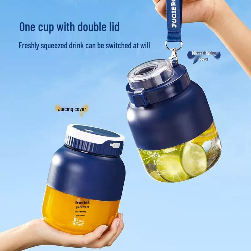 Wireless Portable Juicer: Rechargeable Mini Electric Fruit Juicer with Ice Crushing Capability