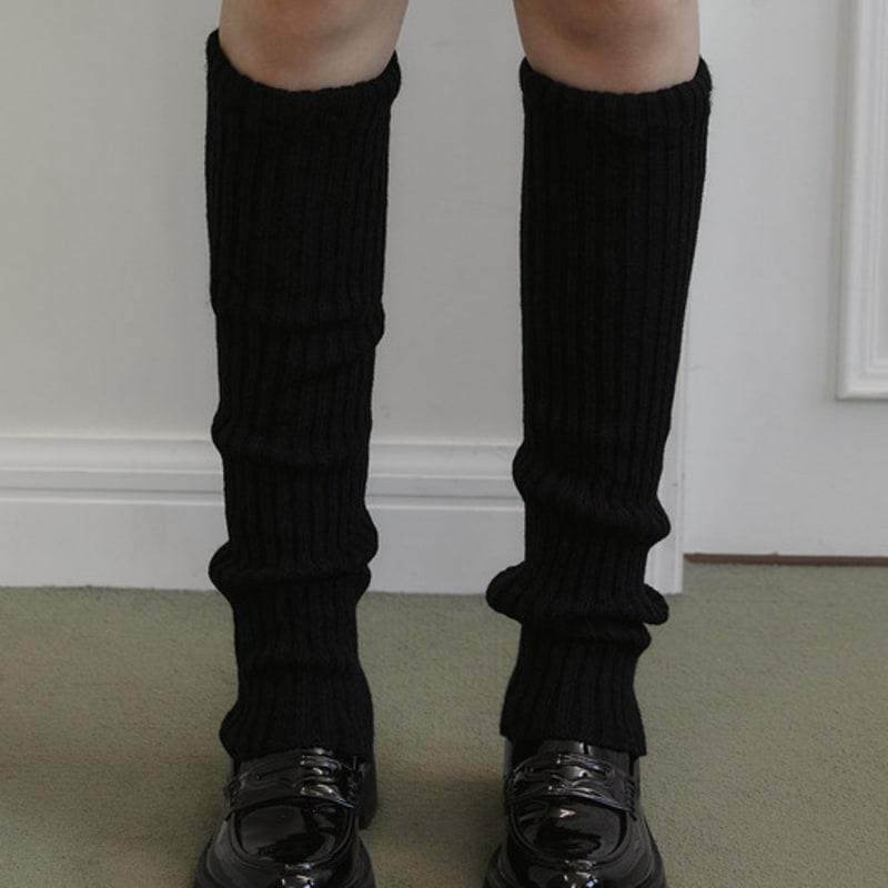 

ТАТЬЯНА Пушистые вязаные гетры SC8089 2 цвета BLACK