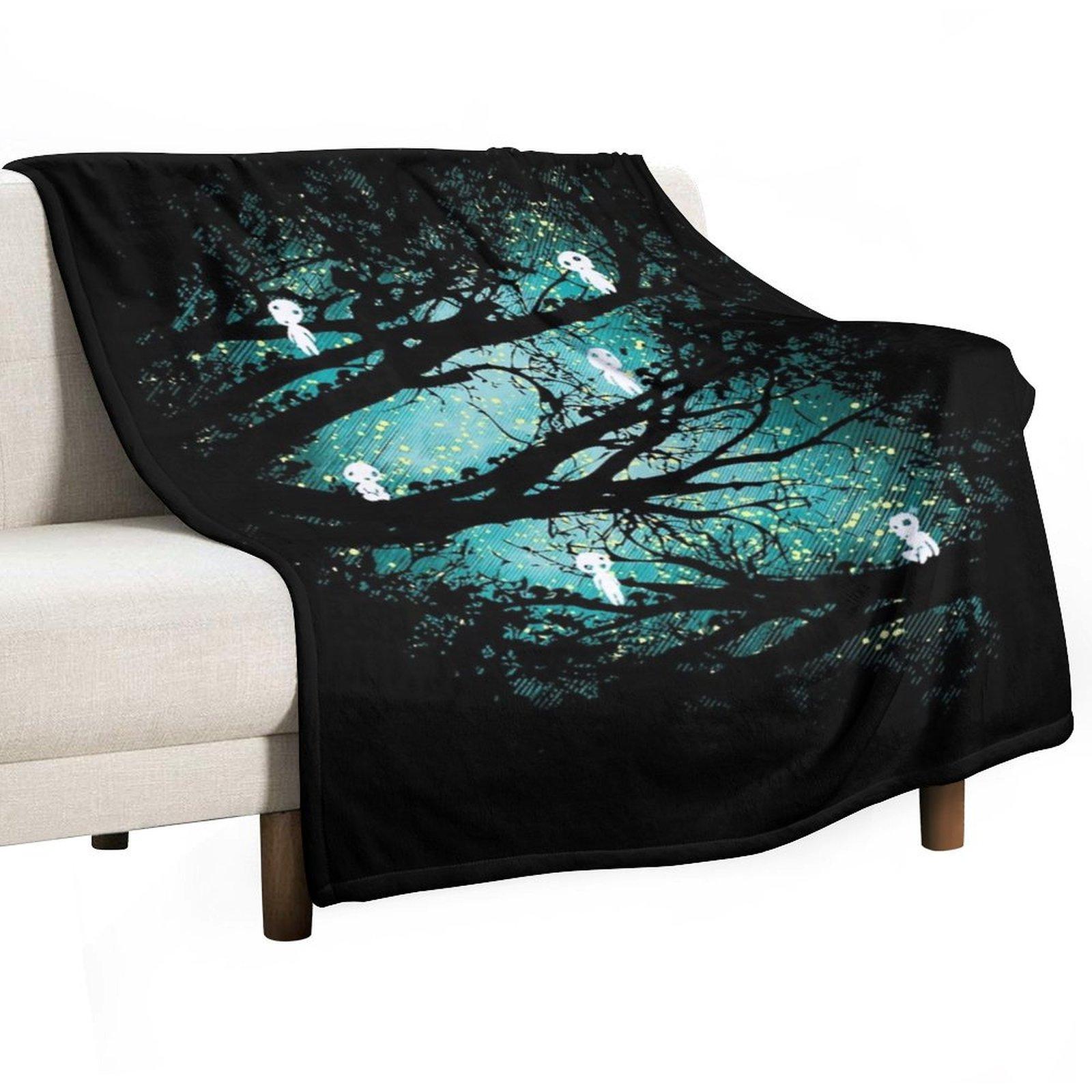 

Tree Spirits Throw Blanket funny gift Plush Flannels Blankets For Sofas Blankets 30x40in