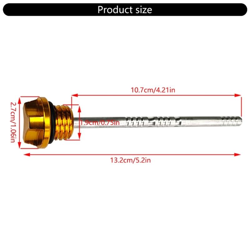 Motorcycle Engine Oil Dipstick Guages Measure Stick Slip Proof Enhanced Appearance Suitable for Riders Daily Maintenance