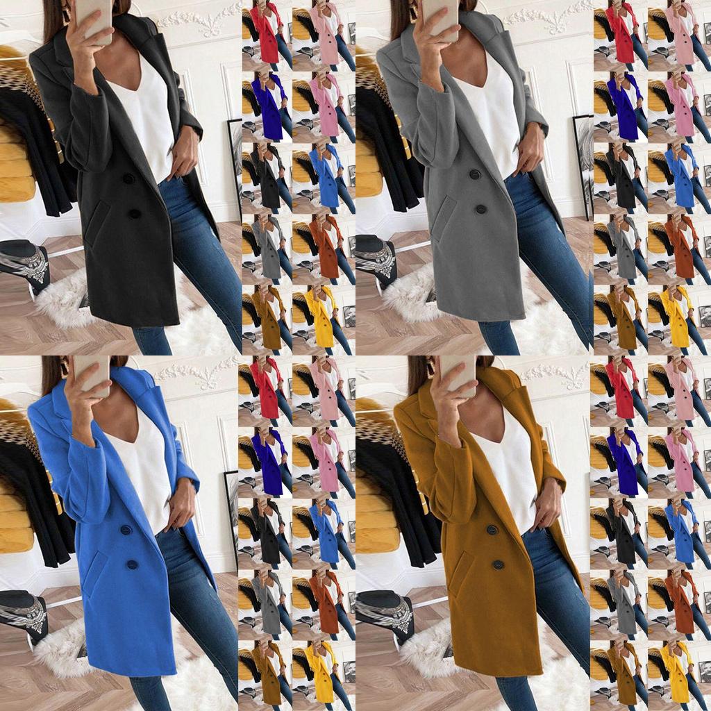 Warmer Winter Damen Plüsch Trenchcoat Damenjacke Übermantel Lässige Oberbekleidung