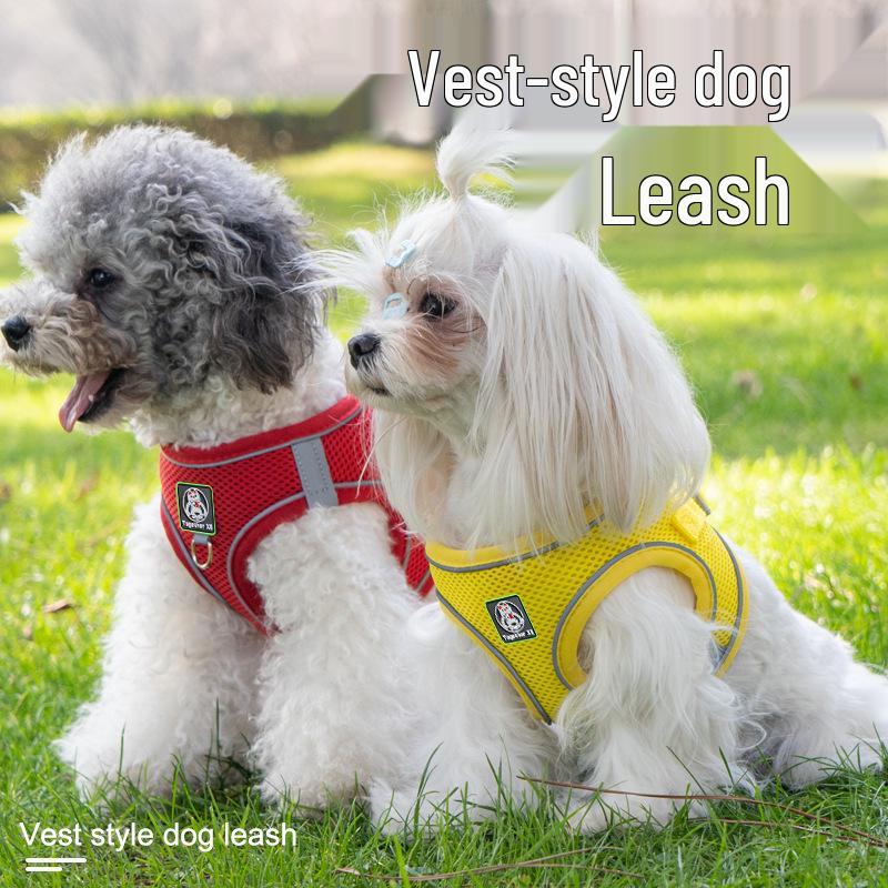 Vest-Style Harness and Leash Set for Small Dogs: Bichon, Teddy, Pomeranian