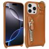 Applicable To iPhone16 Mobile Phone Case 16Pro Solid Color Zipper Change Bag Insert Card Ring Bracket Oblique Span Protective Case