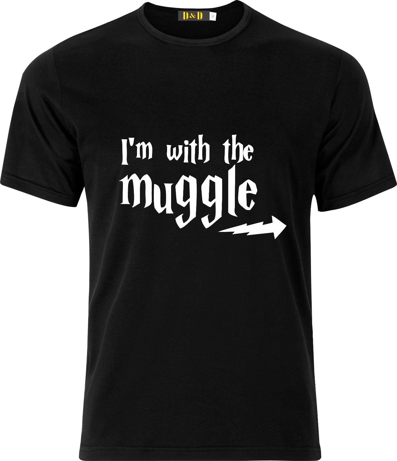 IM WITH THE MUGGLE COTTON T Shirt Mens Womens Tees Top 4XL