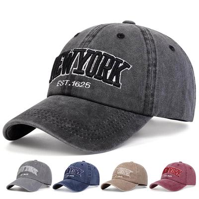 New Letter New York Washed Cotton Cap For Men Women Gorras Snapback Caps Baseball Caps Sun Protection Casquette Dad Hat Outdoors