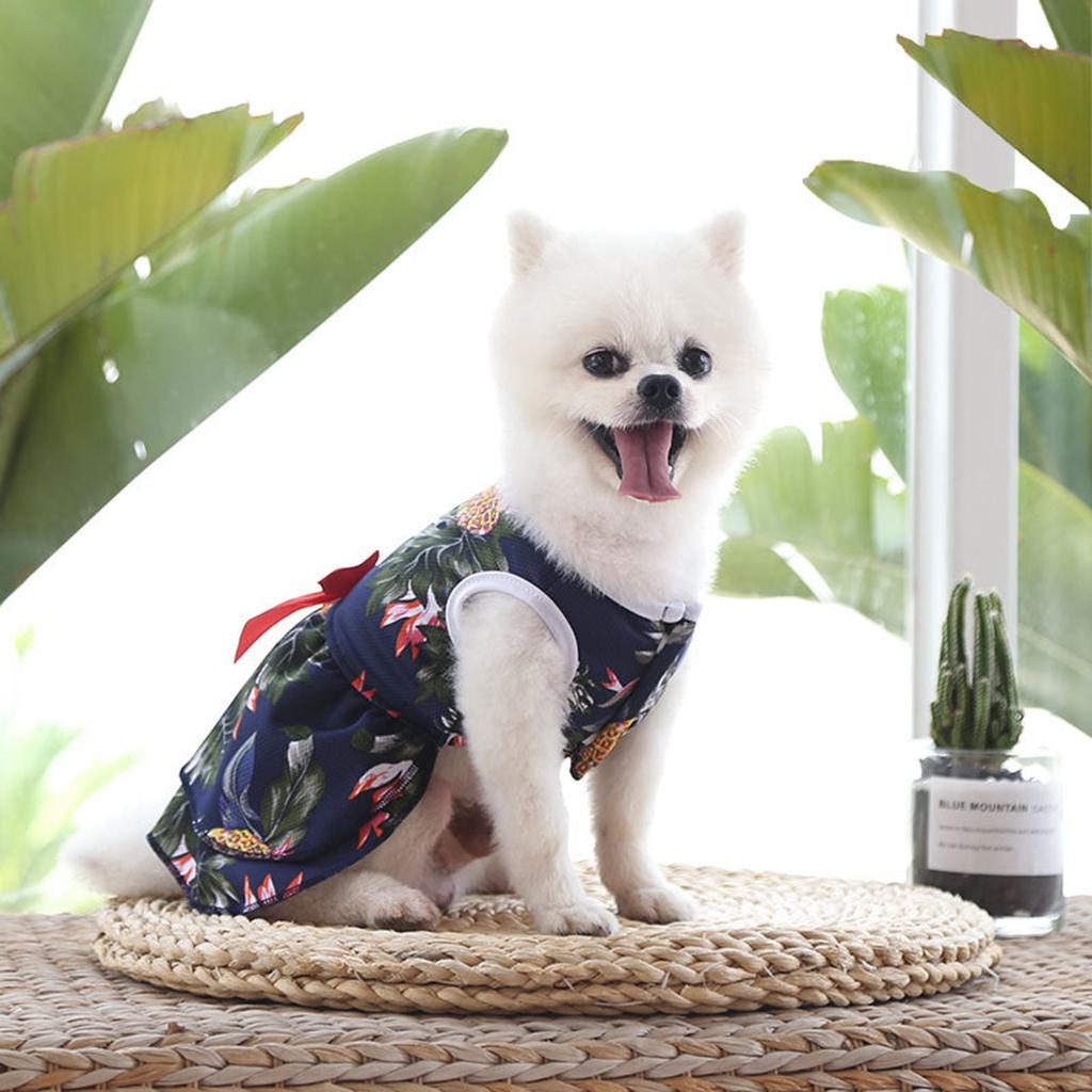 Pet Dog Summer Clothes Skirt Printing Cute Pet Puppy Vest Clothing Shirt