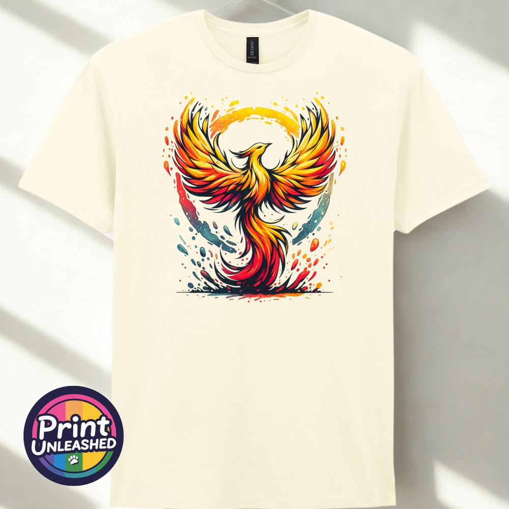 Phönix Vogel T-Shirt Mythischer Feuervogel Grafik-T-Shirt Fantasy Unisex Oberteil Geschenk S2XL