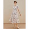INMAN French V-Neck Floral Print Midi Dress