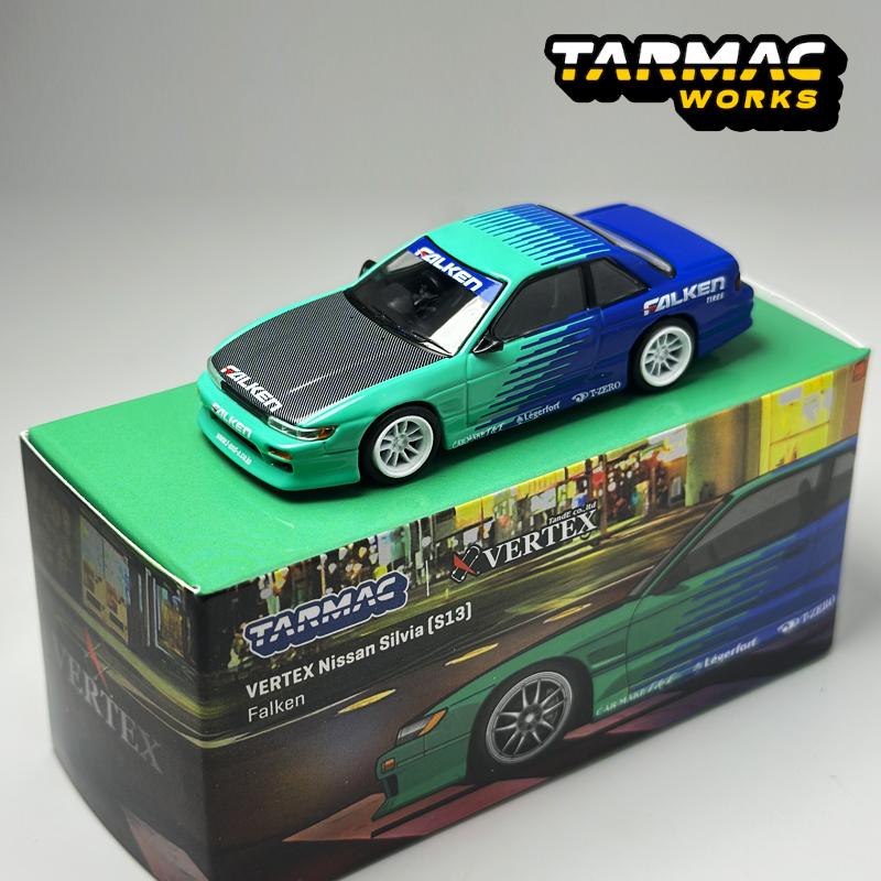 AOW4  TW 1:64 Tarmac VERTEX Nissan Silvia S13 Falken alloy car model