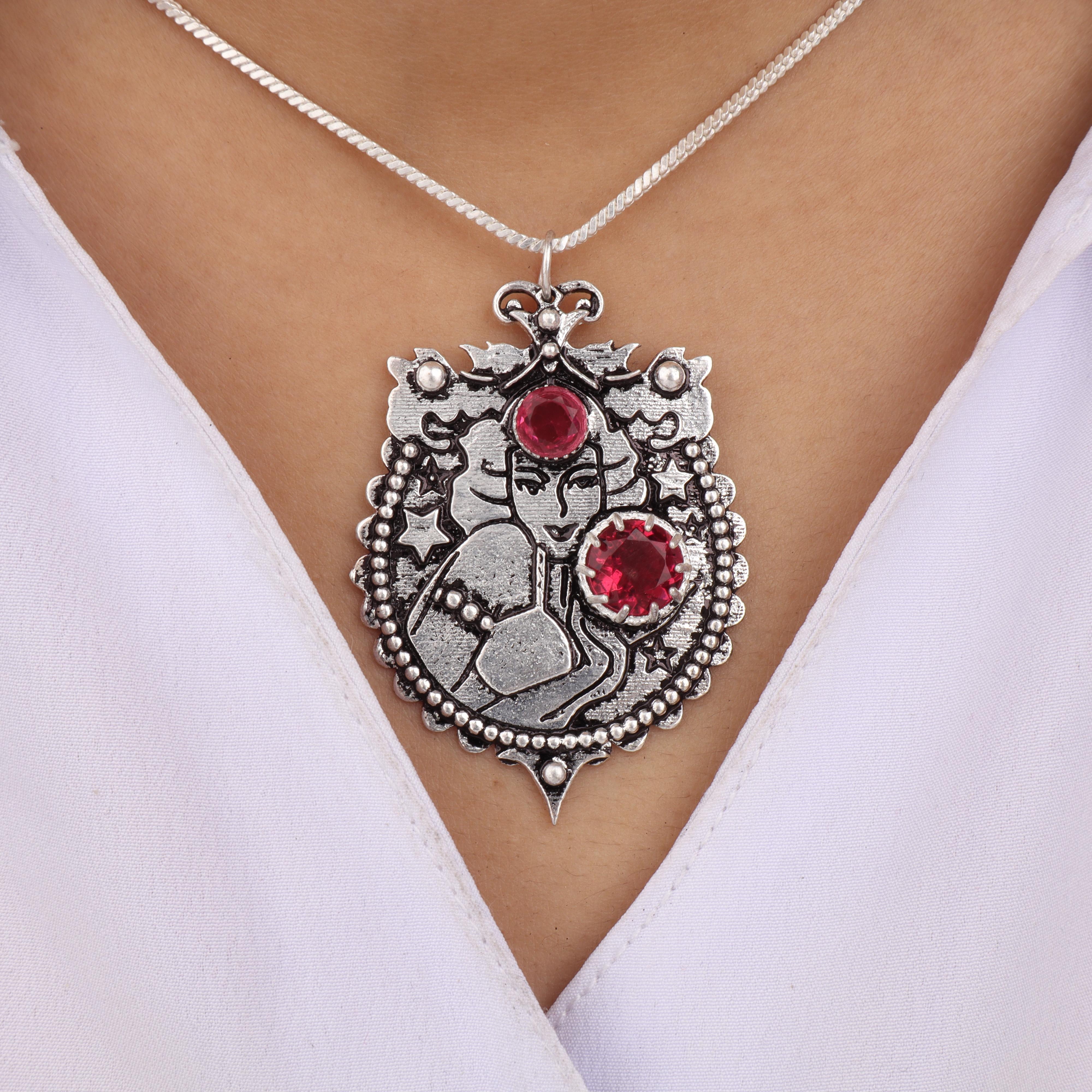 

Pink Rubellite Gemstone Silver Pendant 1.9 925 Sterling Silver Women Jewelry For Valentine s Gift CP-44-1