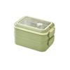 Cute Double-layer Lunch Box Stainless Steel Thermal Insulation Lunch Box with Handle Sealed Leak Proof Outdoor Picnic Bento Box