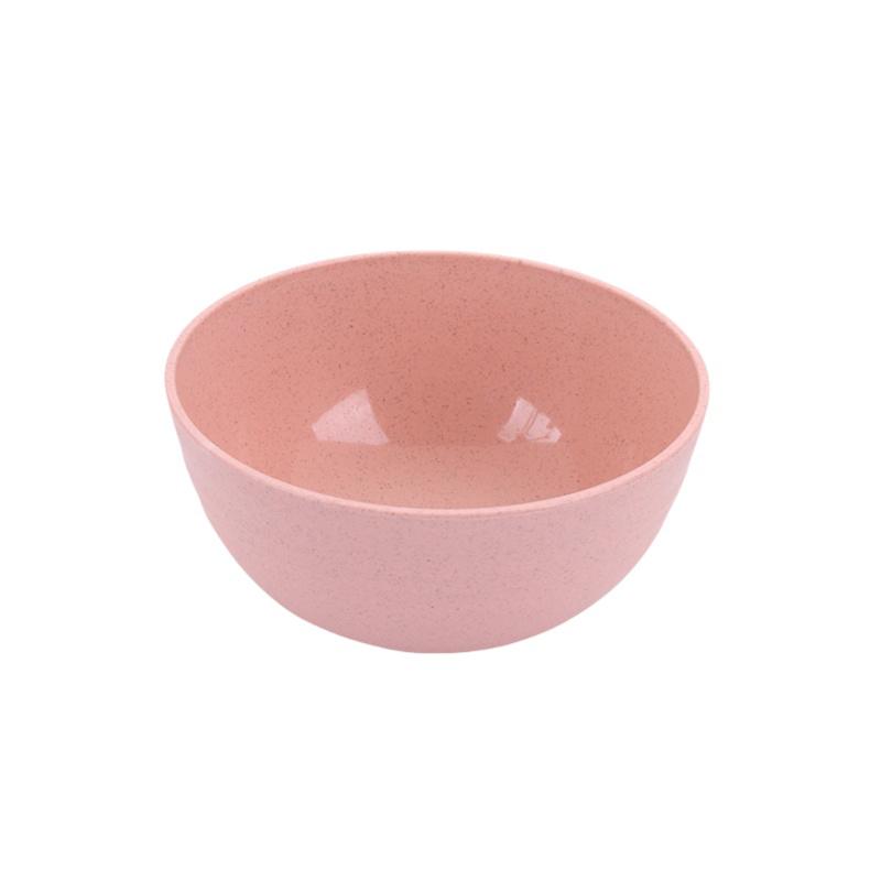 Nordic Colored Wheat Straw Bowls Circular Shatter Resistant Plastic Tableware Bowls For Household Use