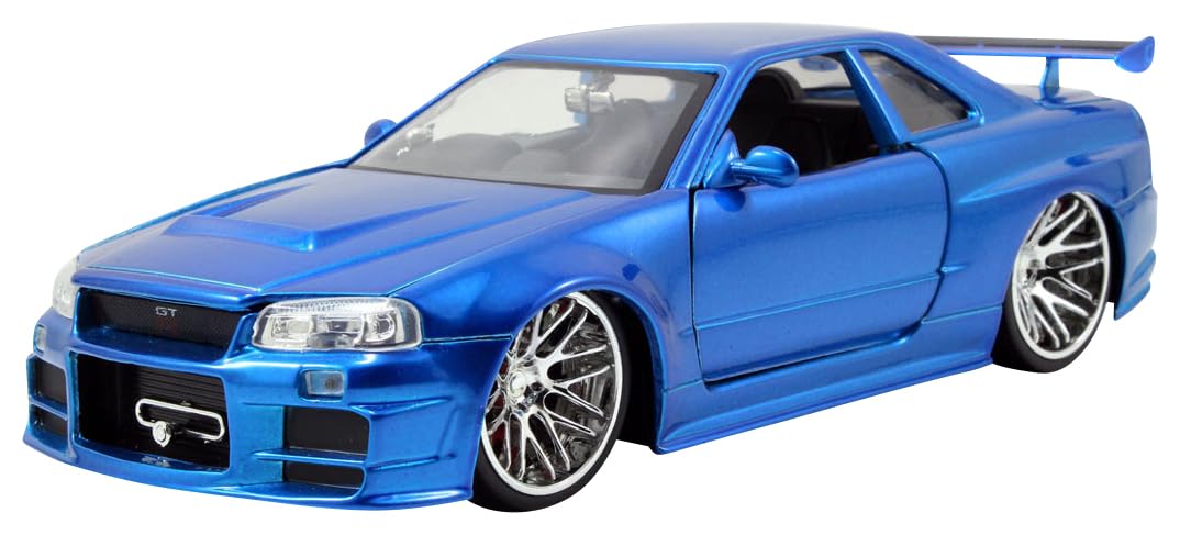 

Jada Toys Fast Furious Series Nissan Skyline Blue Finished Product & 1/24 F&F GT-R (R34) (Brian)