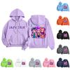 Kids Fashion Women's Lightweight Long Sleeve Zipper Hoodie Printed Hoodie With Pockets