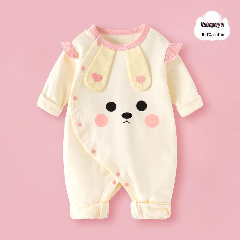 Exclusive Long Sleeve Baby Romper – Pure Cotton Infant Crawling Suit for Spring and Autumn