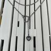 Adjustable Long Chain Necklace Unique Heart Pendant Necklace with Adjustable Length Stylish Clavicle Chain