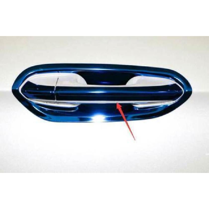 Sports Side Smart Door Handle 8PCS Blue Steel For Ford Edge 2015- Cover Trim